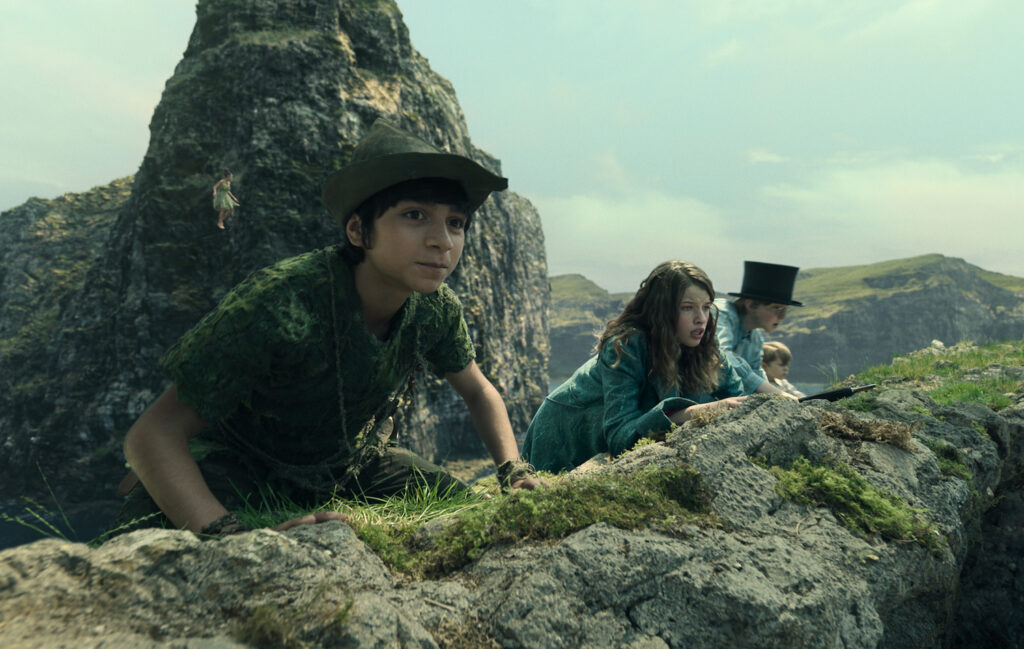 Peter Pan & Wendy still from the movie with Peter Pan, Wendy, John, and Michael